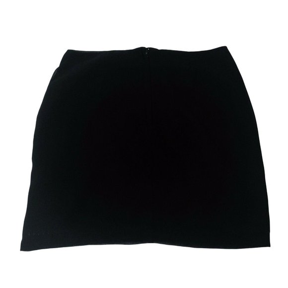 H&M. Silver / Black Sequined Front Striped Short Skirt Sz 6 Lined zippered - Picture 5 of 7